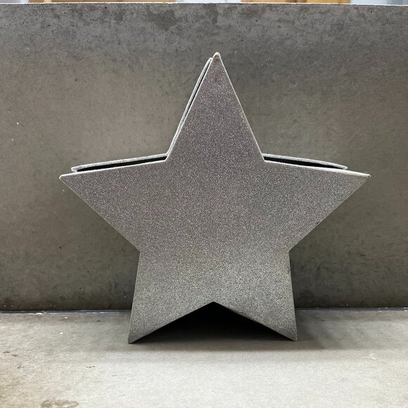 Vtg. LUSH Silver Sparkle Christmas Star Empty Gift Box: Reuse/Display, Box #2 - Picture 2 of 9